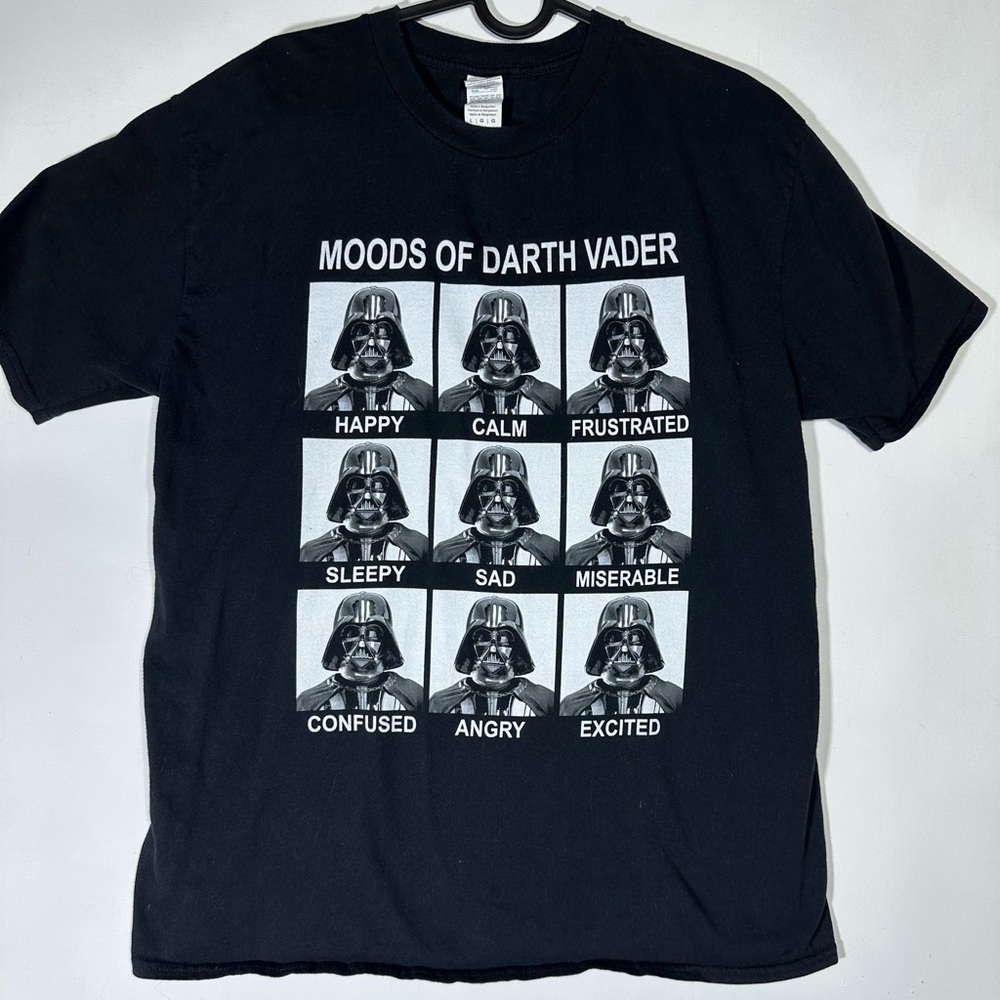 Black Graphic T-Shirt - Moods of Darth Vader